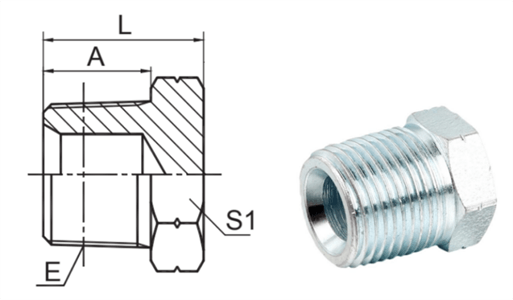 BSPT Male Hydraulic Plug 4T-SP