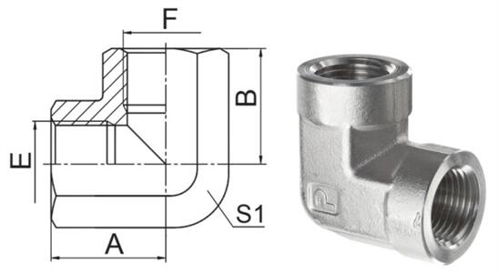  90° Elbow BSP Female Fittings 7B9-PK - hifittings.com