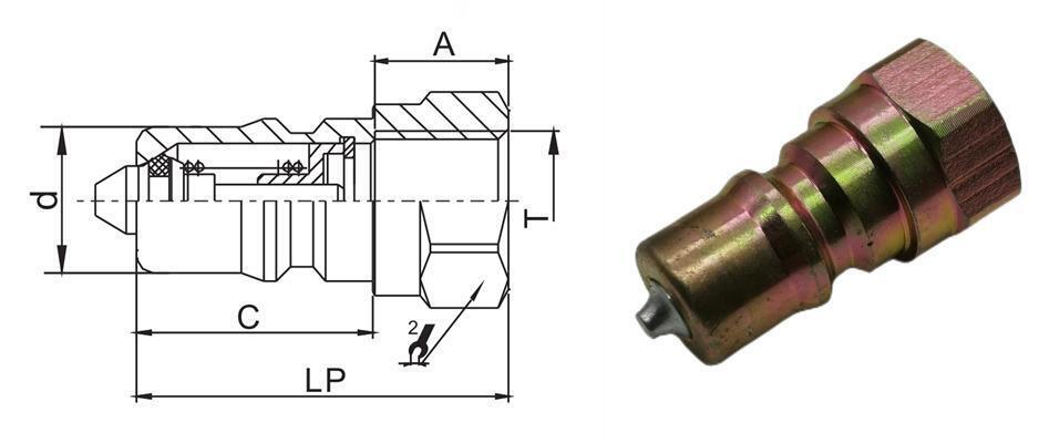 Close Type Hydraulic Quick Coupling ISO7241 B Plug 