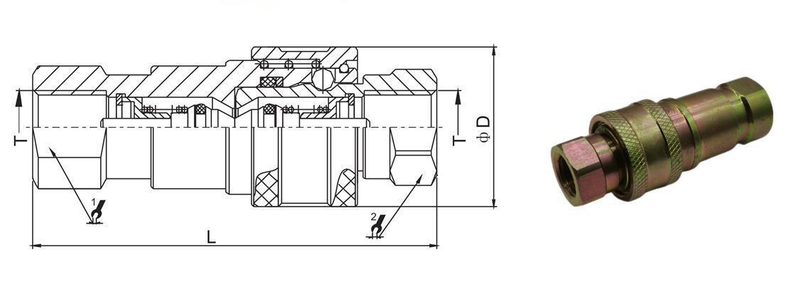Multi-Purpose Close Type Hydraulic Quick Couplings, ISO 7241 series B Interchange